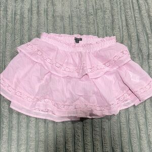 Wild Fable Light Pink Layered Midi Skirt